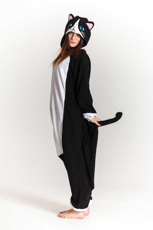 Onesie Zwarte Kat Pak XS-S Poezenpak Kostuum Zwart 152 158 D, Kleding | Dames, Carnavalskleding en Feestkleding, Kleding, Nieuw