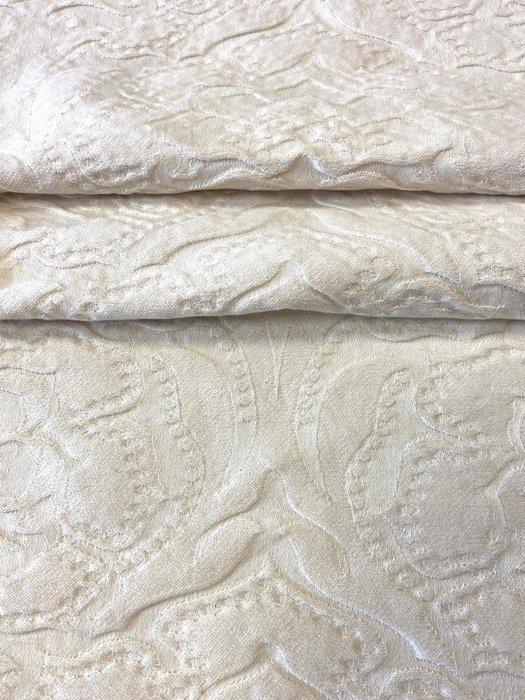 Alto pregio! Damastkatoen crèmekleurig stof, gemaakt in, Antiek en Kunst, Antiek | Kleden en Textiel