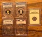 Verenigde Staten. Lot van 5 munten (Quarter, Dime, 5 Cents