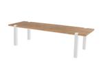 Hartman Esmee tuintafel wit met teak blad 280 x 100 cm SALE, Tuin en Terras, Tuinsets en Loungesets, Ophalen of Verzenden, Nieuw