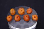 Kraal (7) - Mauritanië - 7 Amber kralen 22,67 g