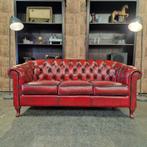 Chesterfield bank Hampton 3 Zitter - antiek rood, 150 tot 200 cm, Chesterfield, Rechte bank, Driepersoons