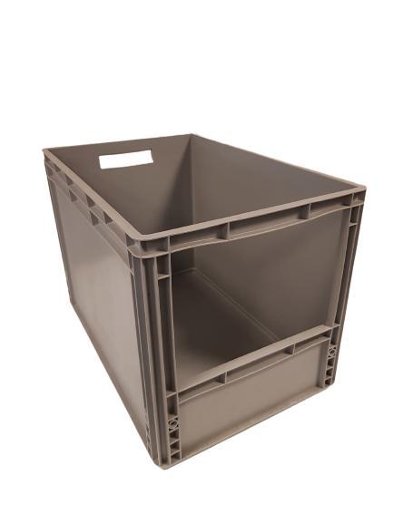 60x40x42 grijpbak, grijs, PP, vlakke bodem - Gebruikt, Per, Doe-het-zelf en Verbouw, Kratten en Dozen, 40 tot 60 cm, 50 tot 75 cm