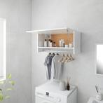 vidaXL Kledingkast 70x32,5x35 cm bewerkt hout hoogglans wit, Huis en Inrichting, Kasten | Kledingkasten, Verzenden, Nieuw