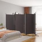 vidaXL Kamerscherm met 6 panelen 520x180 cm stof bruin, Huis en Inrichting, Woonaccessoires | Kamerschermen, Verzenden, Nieuw