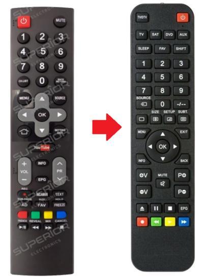 Alternatieve OK ODL55650U-TIB TV afstandsbediening, Audio, Tv en Foto, Afstandsbedieningen, Verzenden