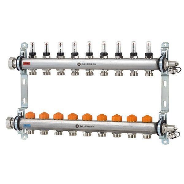 Heimeier Dynacon Eclipse 9-groeps RVS verdeler, Doe-het-zelf en Verbouw, Verwarming en Radiatoren, Verzenden