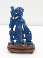 Figuur - Guanyin con una cesta di fiori - Lapis Lazuli -, Antiek en Kunst