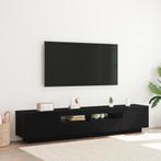 vidaXL Tv-meubel met LED 200x35x40 cm bewerkt hout zwart, Huis en Inrichting, Kasten | Televisiemeubels, Minder dan 50 cm, Verzenden