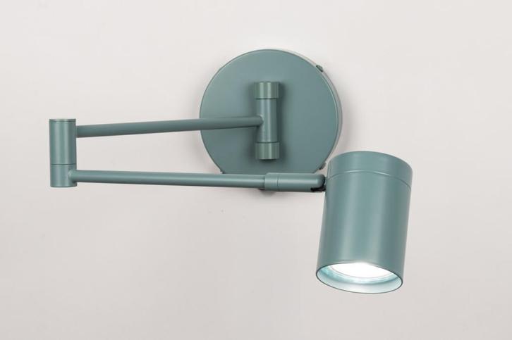 Rietveld Wandlampen - Groen - Metaal, Huis en Inrichting, Lampen | Wandlampen, Verzenden