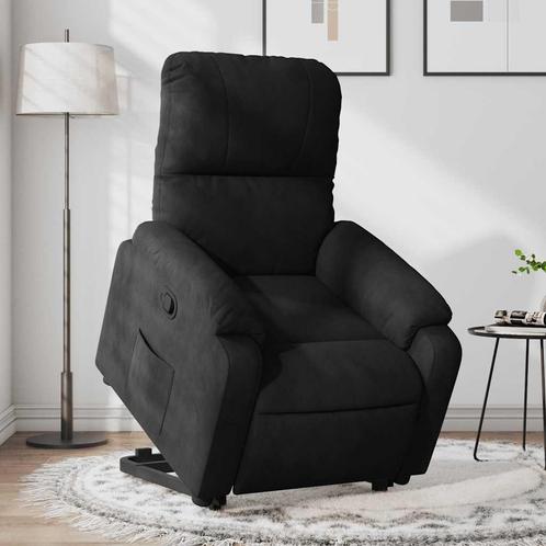 vidaXL Sta-op-stoel verstelbaar microvezelstof zwart, Huis en Inrichting, Fauteuils, Nieuw, Verzenden