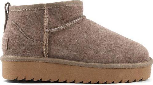 Colors of California Boots - Suede Platform Laarzen - Taupe, Kleding | Dames, Schoenen, Nieuw, Verzenden