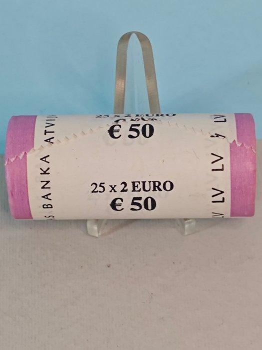 Letland. 2 Euro 2016 Vidzeme (25 monete) in rotolino, Postzegels en Munten, Munten | Europa | Euromunten