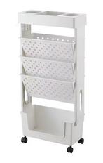 Draaibare Boekenkast 5 Lagen – Kunststof Opbergrek op Wielen, Huis en Inrichting, Verzenden, Nieuw