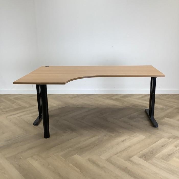 hoekbureau (links) met kabel doorvoer 180x120 cm, beuken -, Huis en Inrichting, Bureaus, Bureau, Gebruikt, Ophalen of Verzenden