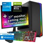 Core i5 + RTX 3050 Game PC Set met Monitor Toetsenbord Muis, Computers en Software, Nieuw