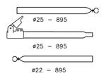 Campking Verandastang 25/22mm 170-260cm Aluminium Quickgrip, Nieuw