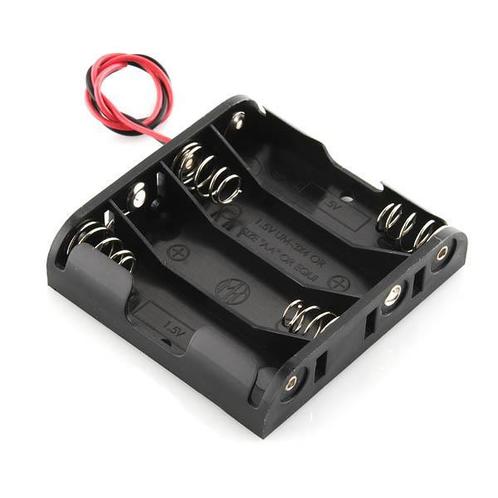 Batterijhouder - 4xAA Vierkant, Hobby en Vrije tijd, Elektronica-componenten, Verzenden