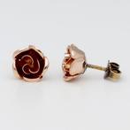 Oorbellen - 14 karaat Geel goud, Roségoud - Roos, Sieraden, Tassen en Uiterlijk, Oorbellen, Nieuw