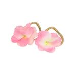 Haarelastiek Glitter Bloem Roze 5 cm – Set van 2, Nieuw