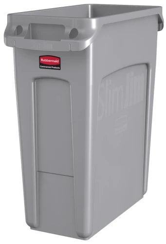 Rubbermaid Slim Jim container met luchtsleuven 60 liter - gr, Huis en Inrichting, Schoonmaakartikelen, Verzenden