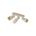 Afgeronde plafondspot beige GU10 50mm 3-lichts - Stanley, Nieuw, Metaal of Aluminium, Modern