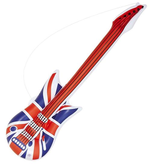 Opblaas Gitaar UK 107cm, Hobby en Vrije tijd, Feestartikelen, Nieuw, Ophalen of Verzenden
