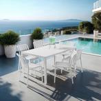 Tuinstoelen Alcudia, weerbestendig, stapelbaar - crème, Set, Verzenden, Nieuw