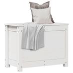 vidaXL Opbergbox wit 60x32x45,5 cm massief grenenhout, Huis en Inrichting, Verzenden, Nieuw