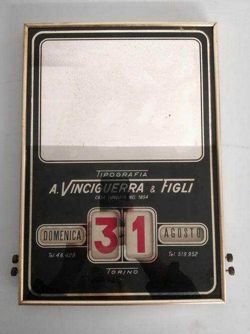 Melegatti / Tipografia - Calendario Perpetuo - Italia 1960s, Antiek en Kunst, Antiek | Wandborden en Tegels