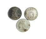 Nederland. Wilhelmina. 1/2 Gulden 1898, 1907 and 1908, Postzegels en Munten, Munten | Nederland