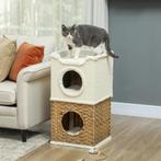 TRUUSK Krabton 75,5 Cm Hoog Drielaags Kattenton Met Pluche R, Dieren en Toebehoren, Katten-accessoires, Verzenden, Nieuw
