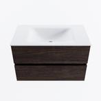 MONDIAZ VICA 80cm badmeubel onderkast Dark Brown 2 lades., Ophalen of Verzenden, Nieuw, Bad