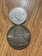 Duitsland. Lot of 2 coins: 2 Reichsmark 1938 & 3 Mark 1913