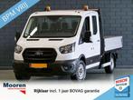 Ford Transit 350 2.0 TDCI L3H1 DUBBELE CABINE, Stof, Gebruikt, Euro 6, Wit