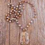 Boho lange edelsteen ketting - kralen en hanger Picture, Nieuw