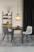 Eettafel - Pleun - 100 cm - Zwart - House of Rebels, Huis en Inrichting, Tafels | Eettafels, Verzenden, Nieuw