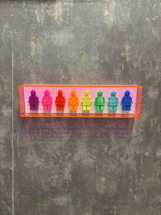 KIRAS - PLAY WITH COLORS - fucsia 40x10cm, Antiek en Kunst, Kunst | Schilderijen | Modern