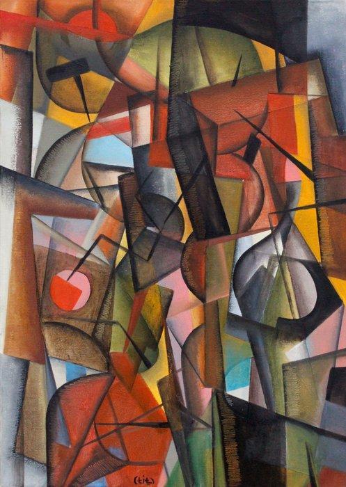 Vova Titov (tit) - cactus, Antiek en Kunst, Kunst | Schilderijen | Modern
