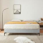 Tweepersoonsbed Lilla met bedbodem 180x200 cm lichtgrijs [en, Huis en Inrichting, Verzenden, Nieuw