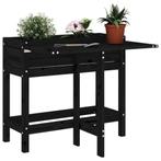 vidaXL Plantenbak met inklapbaar tafelblad massief, Tuin en Terras, Bloembakken en Plantenbakken, Verzenden, Nieuw, Hout