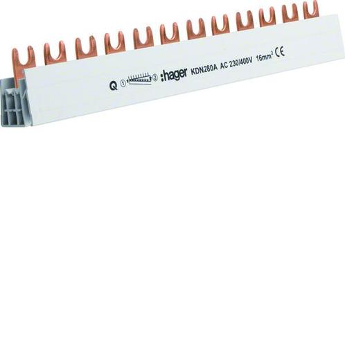 Hager Quickbusbar Kamrail - KDN280A, Doe-het-zelf en Verbouw, Elektra en Kabels, Overige typen, Nieuw, Verzenden