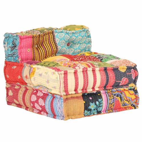 Patchwork Poef | Retourdeal | Laagste Prijs! | 47% Korting, Huis en Inrichting, Banken | Voetenbanken en Poefen, 50 tot 75 cm