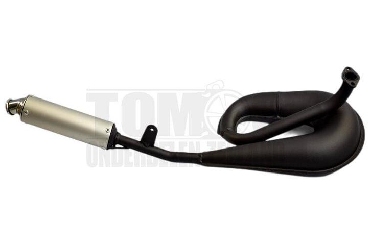 Tomos Uitlaat 25mm Tecno Circuit mat zwart A3 / A35 / A52, Fietsen en Brommers, Brommeronderdelen | Algemeen, Nieuw, Ophalen of Verzenden
