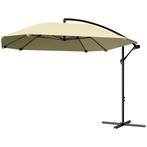 TRUUSK Alu Parasol Ø 260 cm - Waterdicht - Met Standaard - K, Verzenden, Nieuw