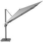 Challenger T1 zweefparasol 300x300 cm lichtgrijs met 90KG, Tuin en Terras, Ophalen of Verzenden, Nieuw