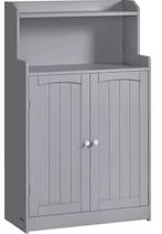 Witte Badkamerkast met Deuren en 2 Open Planken – 100 cm, Huis en Inrichting, Verzenden, Nieuw