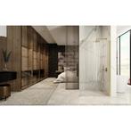 REA Douchewand - Geborsteld goud - Gehard glas - Waterafs..., Ophalen of Verzenden, Nieuw