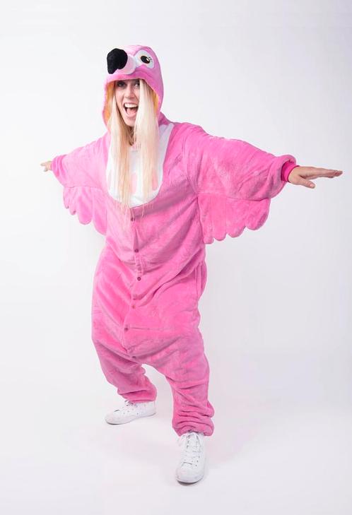 Onesie Flamingo Pak M-L Flamingopak Kostuum Roze Vogel 170 1, Kleding | Dames, Carnavalskleding en Feestkleding, Kleding, Nieuw