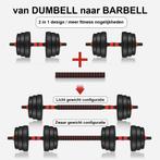 Hoogwaardige dumbbellset - 30 kg - Zwarte composiet schij..., Ophalen of Verzenden, Nieuw